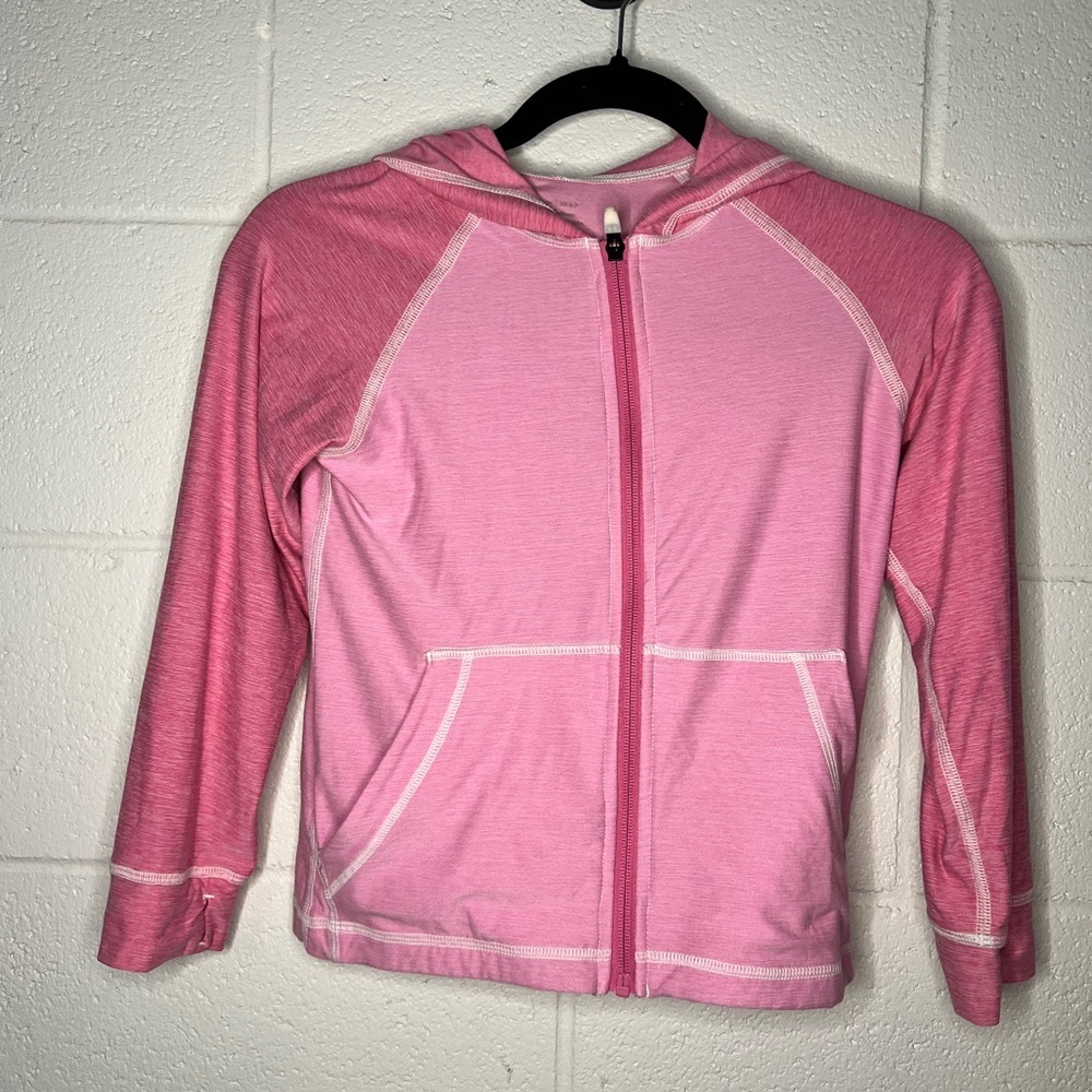 Hanna Anderson Pink zip up hoodie US Girl 6-7